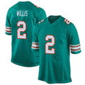 Kdoa M.Dolphins #2 Malik Willis Player Aqua Alternate Home Game Stitched Jerseys