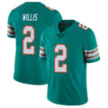 Kdoa M.Dolphins #2 Malik Willis Player Aqua Limited Alternate Vapor Untouchable Home Game Stitched Jerseys