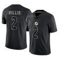 Kdoa M.Dolphins #2 Malik Willis Player Black Reflective Limited Game Stitched Jerseys