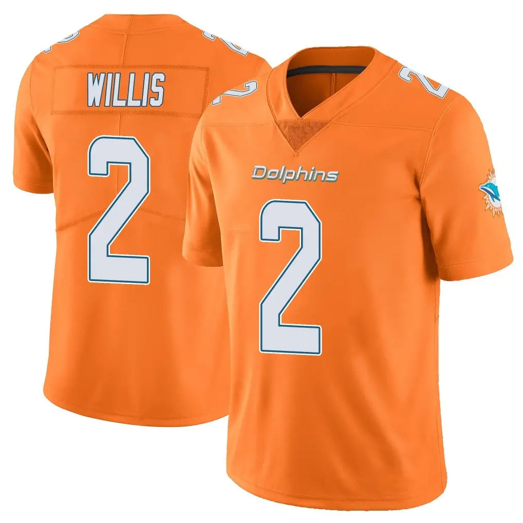 Kdoa M.Dolphins #2 Malik Willis Player Orange Limited Home Game Stitched Jerseys