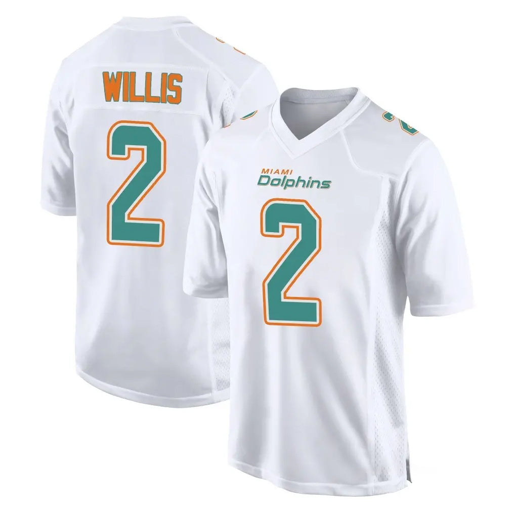 Kdoa M.Dolphins #2 Malik Willis Player White Fashion Home Game Stitched Jerseys