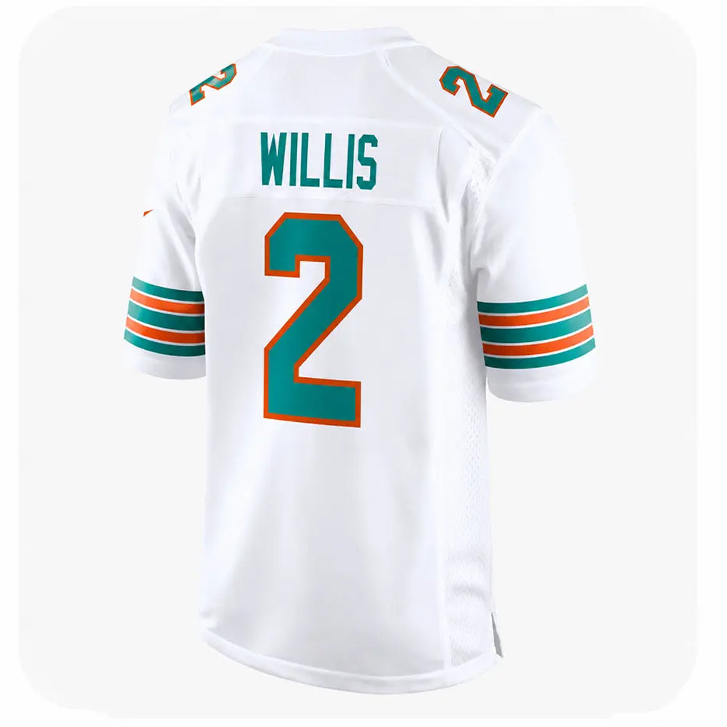 Kdoa M.Dolphins #2 Malik Willis Player White Limited Home Game Stitched Jerseys
