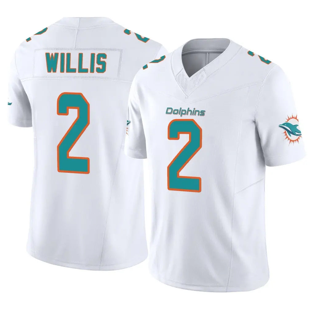 Kdoa M.Dolphins #2 Malik Willis Player White Limited Vapor F.U.S.E. Home Game Stitched Jerseys