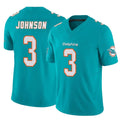 Kdoa M.Dolphins #3 Chris Johnson Player Aqua Limited Vapor F.U.S.E. Home Game Stitched Jerseys