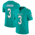 Kdoa M.Dolphins #3 Chris Johnson Player Aqua Limited Vapor Untouchable Home Game Stitched Jerseys