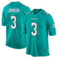 Kdoa M.Dolphins #3 Chris Johnson Player Aqua Team Color Home Game Stitched Jerseys