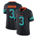 Kdoa M.Dolphins #3 Chris Johnson Player Black Limited Pitch Rivalries Collection Home Game Stitched Jerseys