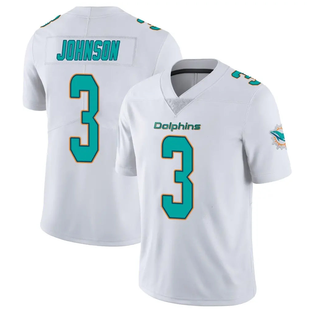 Kdoa M.Dolphins #3 Chris Johnson Player White Limited Vapor Untouchable Home Game Stitched Jerseys