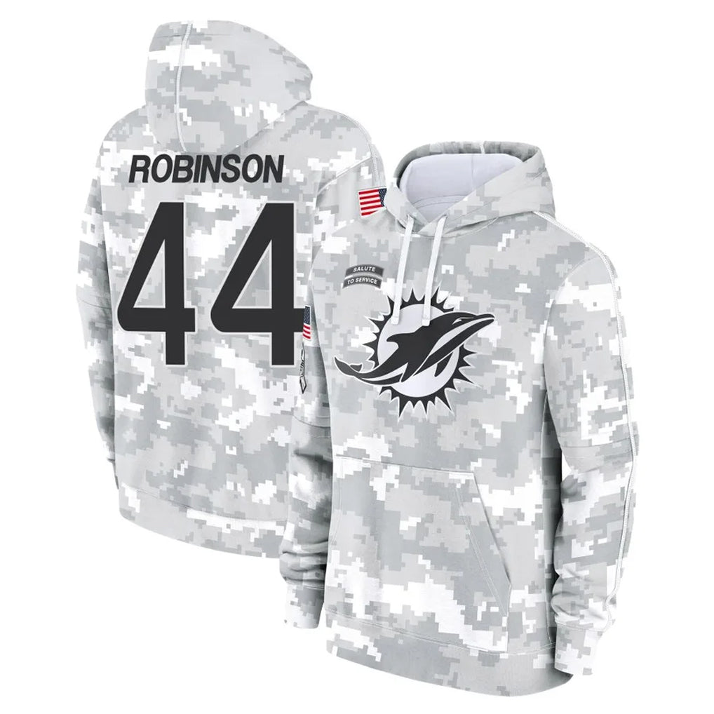 Kdoa M.Dolphins #44 Chop Robinson Player Arctic Camo Salute to Service Hoodies Limited Game Stitched Jerseys