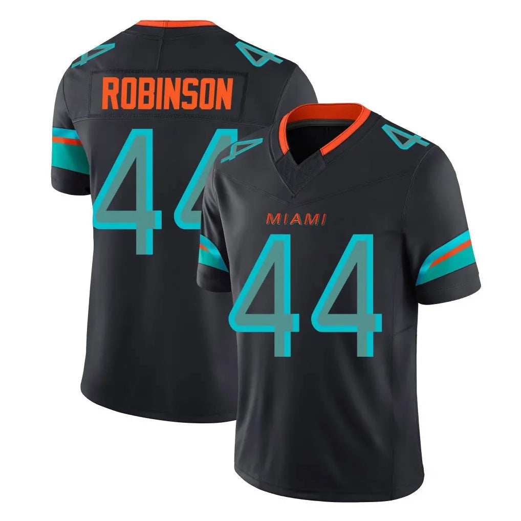 Kdoa M.Dolphins #44 Chop Robinson Player Black Limited Pitch Rivalries Collection Home Game Stitched Jerseys