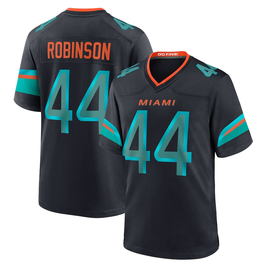 Kdoa M.Dolphins #44 Chop Robinson Player Pitch Blue Rivalries Collection Game Stitched Jersey