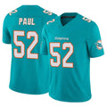 Kdoa M.Dolphins #52 Patrick Paul Player Aqua Limited Vapor F.U.S.E. Home Game Stitched Jerseys
