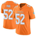 Kdoa M.Dolphins #52 Patrick Paul Player Orange Limited Home Game Stitched Jerseys