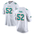 Kdoa M.Dolphins #52 Patrick Paul Player White Limited Home Game Stitched Jerseys