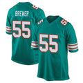 Kdoa M.Dolphins #55 Aaron Brewer Player Aqua Alternate Home Game Stitched Jerseys