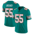 Kdoa M.Dolphins #55 Aaron Brewer Player Aqua Limited Alternate Vapor Untouchable Home Game Stitched Jerseys
