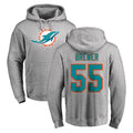 Kdoa M.Dolphins #55 Aaron Brewer Player Gray LOGO Pullover Hoodies Limited Stitched Jerseys
