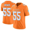 Kdoa M.Dolphins #55 Aaron Brewer Player Orange Limited Home Game Stitched Jerseys