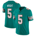 Kdoa M.Dolphins #5 Jaylen Wright Player Aqua Limited Alternate Vapor Untouchable Home Game Stitched Jerseys