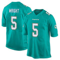 Kdoa M.Dolphins #5 Jaylen Wright Player Aqua Team Color Home Game Stitched Jerseys