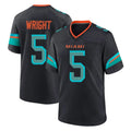 Kdoa M.Dolphins #5 Jaylen Wright Player Black Pitch Rivalries Collection Home Game Stitched Jerseys
