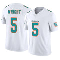 Kdoa M.Dolphins #5 Jaylen Wright Player White Limited Vapor F.U.S.E. Home Game Stitched Jerseys