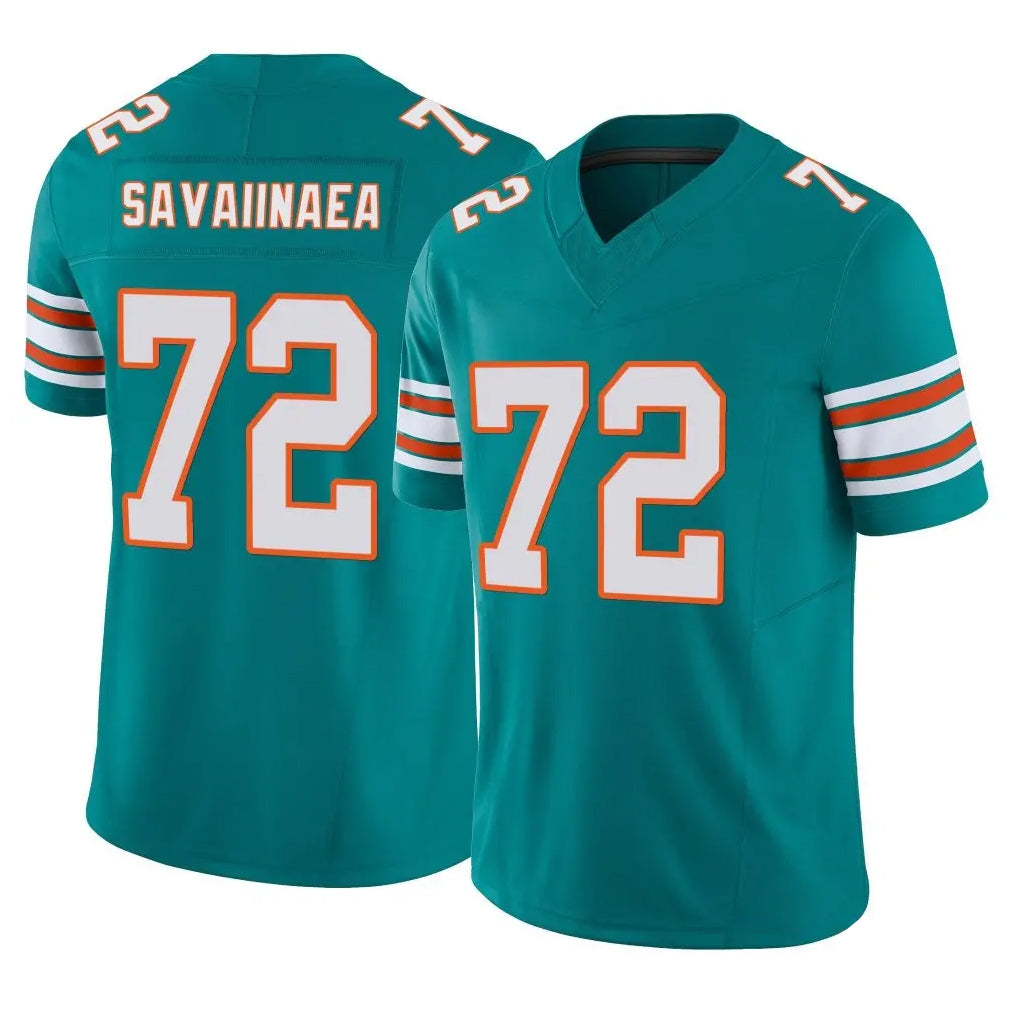 Kdoa M.Dolphins #72 Jonah Savaiinaea Player Aqua Limited Alternate Vapor F.U.S.E. Home Game Stitched Jerseys