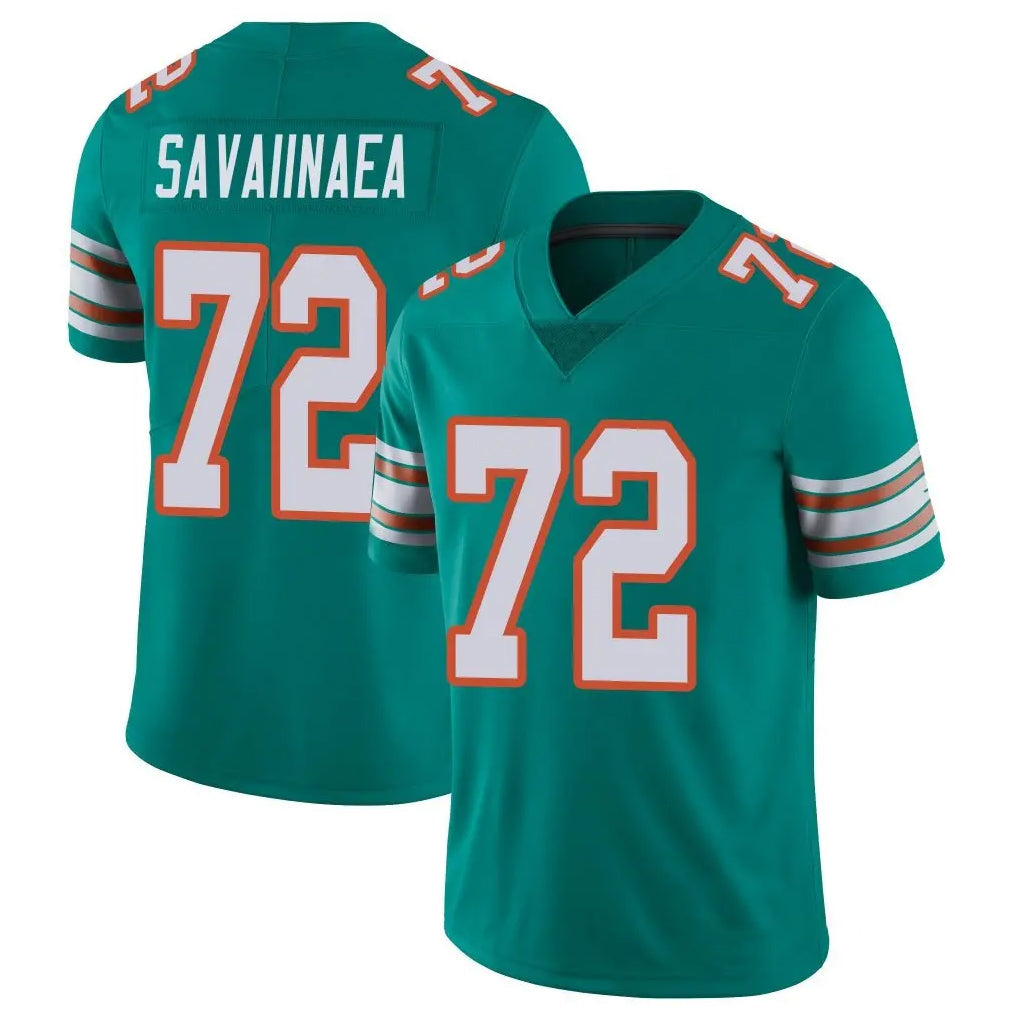 Kdoa M.Dolphins #72 Jonah Savaiinaea Player Aqua Limited Alternate Vapor Untouchable Home Game Stitched Jerseys