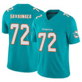 Kdoa M.Dolphins #72 Jonah Savaiinaea Player Aqua Limited Vapor F.U.S.E. Home Game Stitched Jerseys