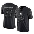 Kdoa M.Dolphins #72 Jonah Savaiinaea Player Black Reflective Limited Game Stitched Jerseys