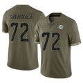 Kdoa M.Dolphins #72 Jonah Savaiinaea Player Olive Salute To Service Limited Stitched Jerseys