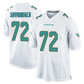 Kdoa M.Dolphins #72 Jonah Savaiinaea Player White Home Game Stitched Jerseys