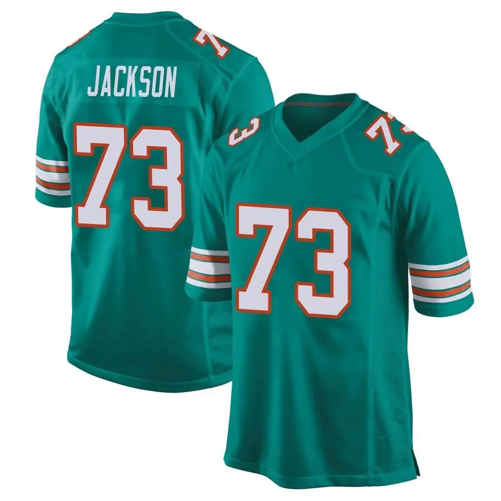 Kdoa M.Dolphins #73 Austin Jackson Player Aqua Alternate Home Game Stitched Jerseys