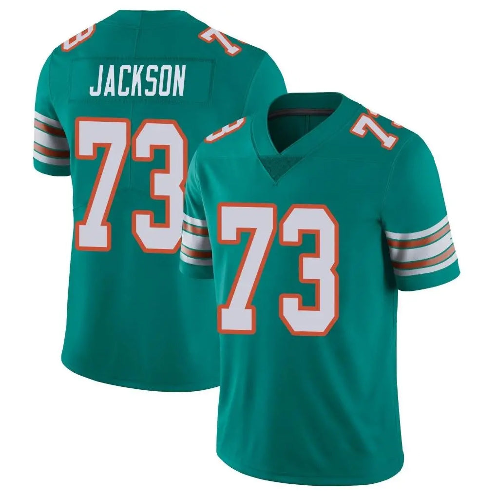 Kdoa M.Dolphins #73 Austin Jackson Player Aqua Limited Alternate Vapor Untouchable Home Game Stitched Jerseys