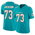 Kdoa M.Dolphins #73 Austin Jackson Player Aqua Limited Vapor F.U.S.E. Home Game Stitched Jerseys