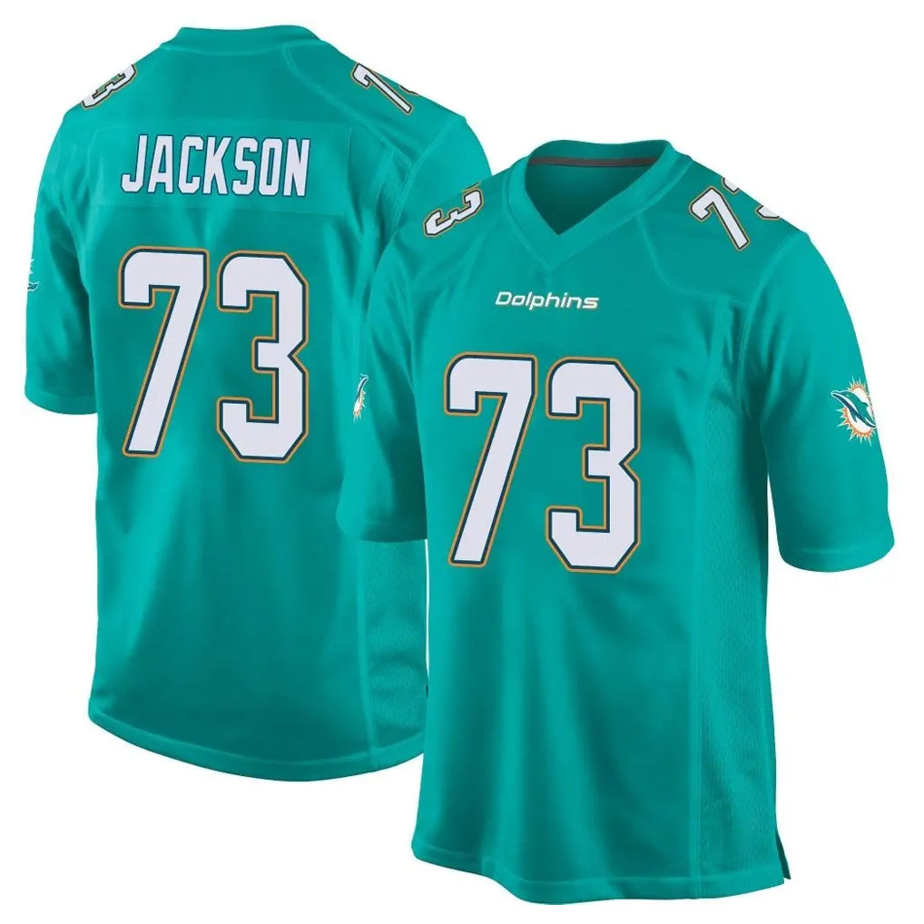 Kdoa M.Dolphins #73 Austin Jackson Player Aqua Team Color Home Game Stitched Jerseys