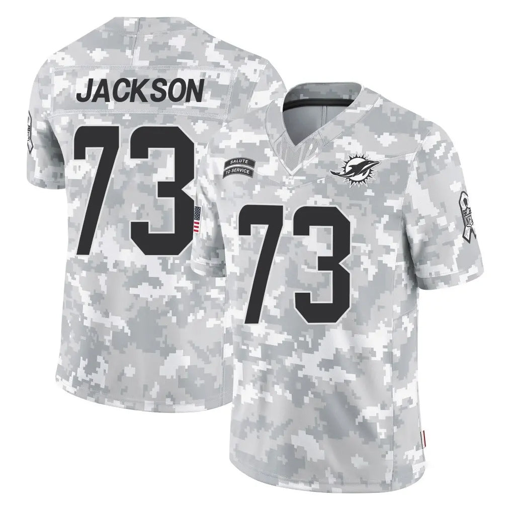 Kdoa M.Dolphins #73 Austin Jackson Player Arctic Camo Salute To Service Limited Game Stitched Jerseys