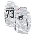 Kdoa M.Dolphins #73 Austin Jackson Player Arctic Camo Salute to Service Hoodies Limited Game Stitched Jerseys