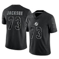 Kdoa M.Dolphins #73 Austin Jackson Player Black Reflective Limited Game Stitched Jerseys