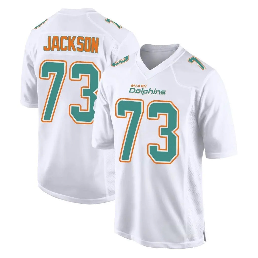 Kdoa M.Dolphins #73 Austin Jackson Player White Fashion Home Game Stitched Jerseys