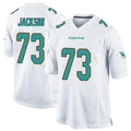 Kdoa M.Dolphins #73 Austin Jackson Player White Home Game Stitched Jerseys