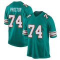 Kdoa M.Dolphins #74 Kadyn Proctor Player Aqua Alternate Home Game Stitched Jerseys