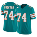 Kdoa M.Dolphins #74 Kadyn Proctor Player Aqua Limited Alternate Vapor F.U.S.E. Home Game Stitched Jerseys