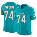 Kdoa M.Dolphins #74 Kadyn Proctor Player Aqua Limited Vapor F.U.S.E. Home Game Stitched Jerseys