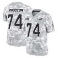 Kdoa M.Dolphins #74 Kadyn Proctor Player Arctic Camo Salute To Service Limited Game Stitched Jerseys