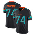 Kdoa M.Dolphins #74 Kadyn Proctor Player Black Limited Pitch Rivalries Collection Home Game Stitched Jerseys