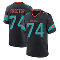 Kdoa M.Dolphins #74 Kadyn Proctor Player Black Pitch Rivalries Collection Home Game Stitched Jerseys