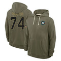Kdoa M.Dolphins #74 Kadyn Proctor Player Olive Salute to Service Pullover Hoodies Limited Stitched Jerseys