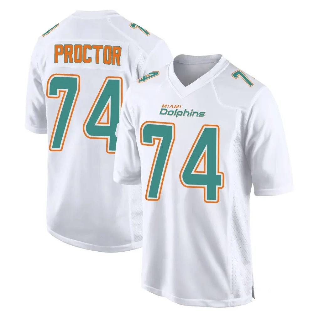 Kdoa M.Dolphins #74 Kadyn Proctor Player White Fashion Home Game Stitched Jerseys