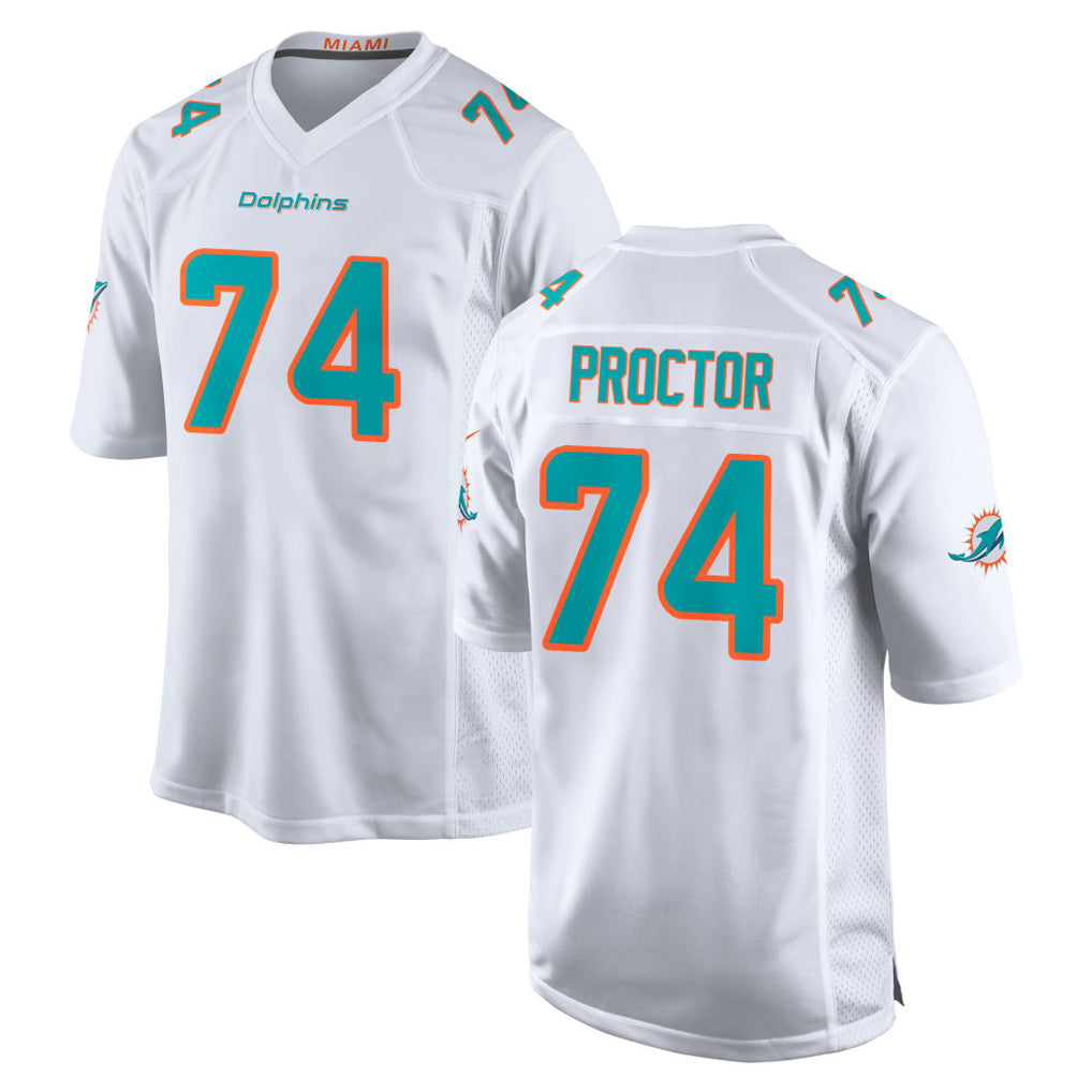 Kdoa M.Dolphins #74 Kadyn Proctor Player White Limited Home Game Stitched Jerseys